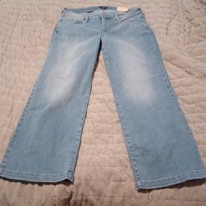 $119 NWT NYDJ Women's Light Blue Wide Leg Stretch Denim Jeans Pants Plus Sz. 16W